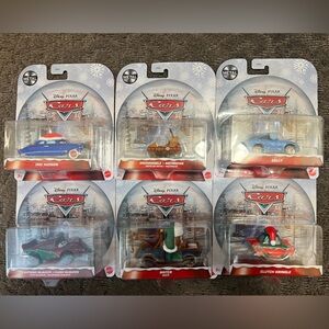 Disney Christmas Cars Lot of 6 Die-Cast Vehicle Set -
